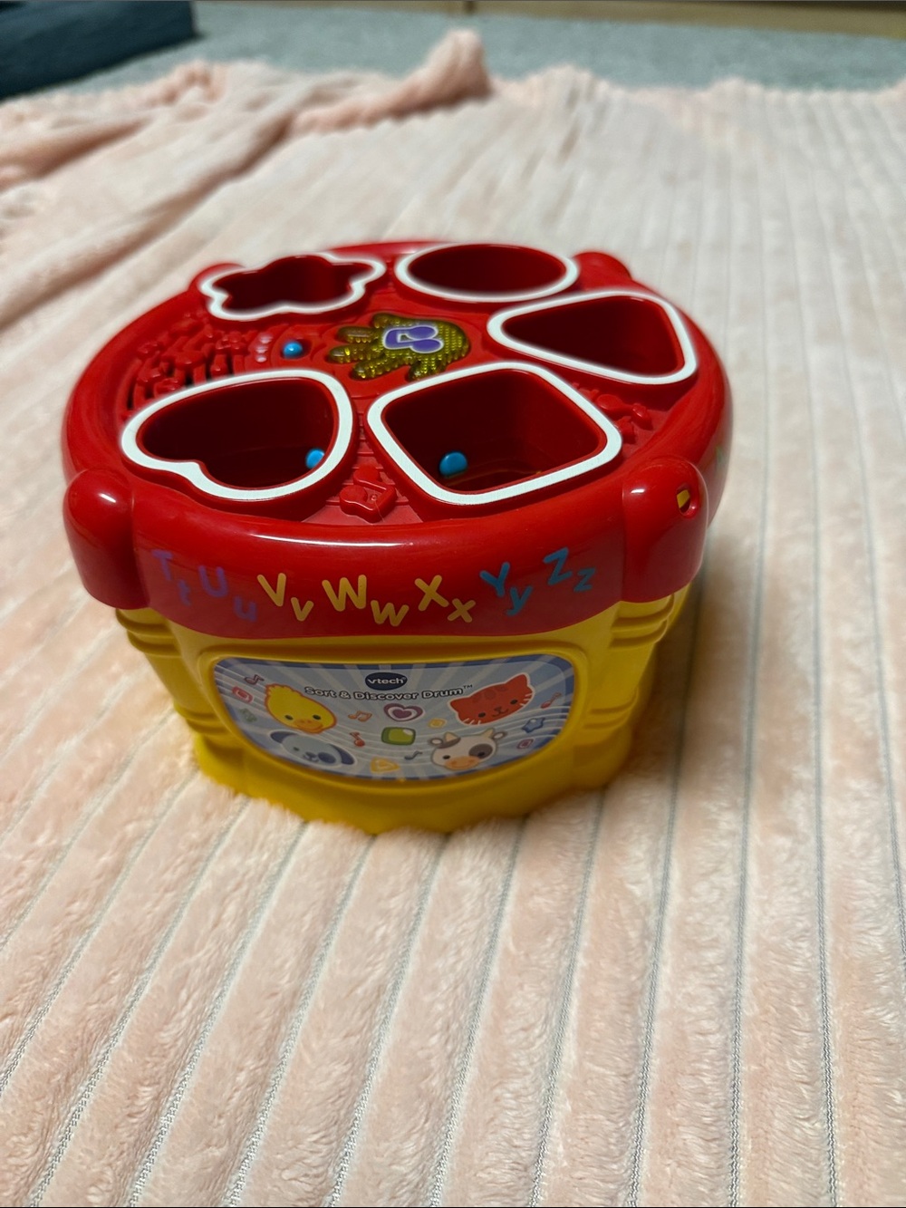 Red & Yellow Shape Sorting Play Drum - Educational Toddler Toy